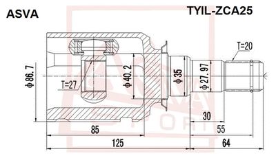 ШРУС внутренний левый комплект LYNXauto CI1102