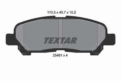 Колодки тормозные дисковые TEXTAR 2548101