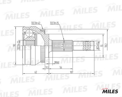 ШРУС наружный Miles GA20336