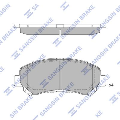 Колодки тормозные передние SANGSIN SP1451