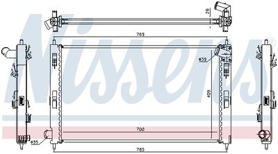 Радиатор системы охлаждения NISSENS 67359