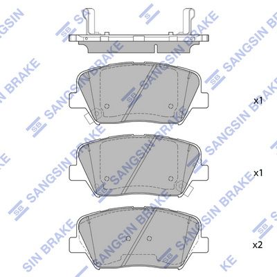 Колодки тормозные дисковые SANGSIN SP4227