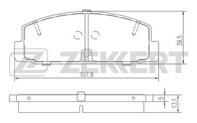 Колодки тормозные дисковые задние Zekkert BS1100