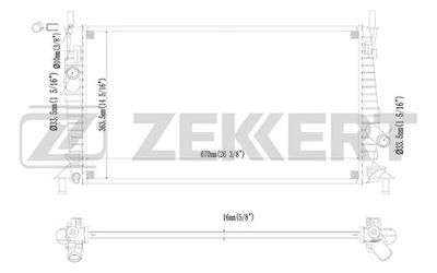 Радиатор охлаждения двигателя Zekkert MK1128