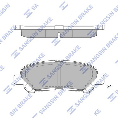 Колодки тормозные задние SANGSIN SP2136