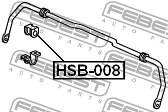 Втулка стабилизатора заднего FEBEST HSB008