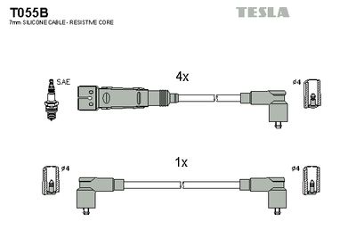 Провода зажигания TESLA T055B
