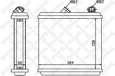 Радиатор отопителя STELLOX 1035128SX