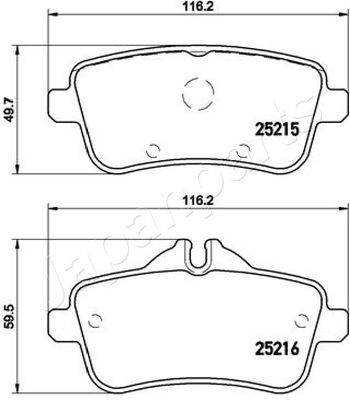 Колодки тормозные задние JAPANPARTS PP0517AF