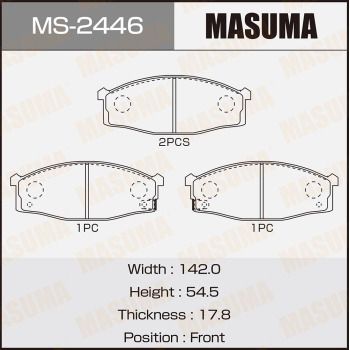 Колодки тормозные Masuma MS2446