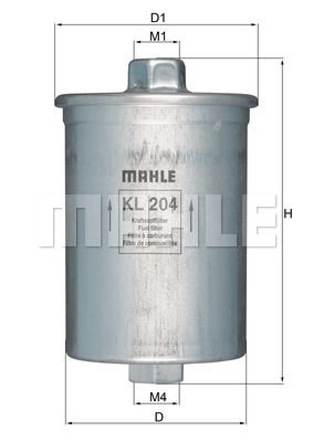 Фильтр топливный MAHLE KL204