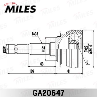 ШРУС наружный Miles GA20647