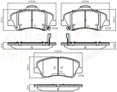 Колодки тормозные дисковые передние ALLIED NIPPON ADB32040