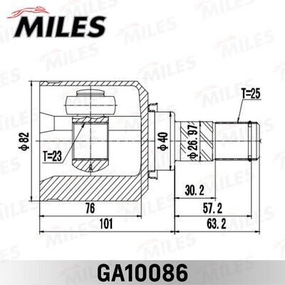 ШРУС внутренний Miles GA10086