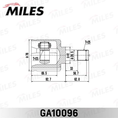 ШРУС внутренний Miles GA10096