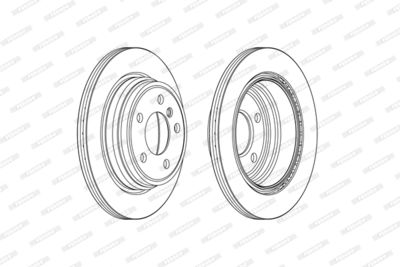 Диск тормозной задний FERODO DDF2313C