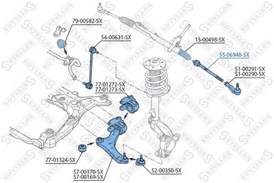 Тяга рулевая STELLOX 5506948SX