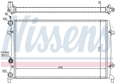 Радиатор системы охлаждения NISSENS 65296