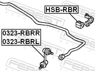 Тяга стабилизатора заднего левая FEBEST 0323RBRL