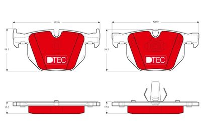 Колодки тормозные дисковые комплект TRW GDB1730DTE