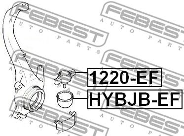 Опора шаровая переднего поворотного кулака FEBEST 1220EF