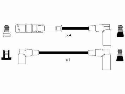 Комплект проводов высоковольтных NGK 0742