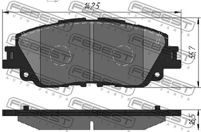 Колодки тормозные передние FEBEST 0101GSV70F