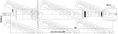 Амортизатор передний FEBEST 23110001F