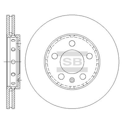 Диск тормозной передний SANGSIN SD5401