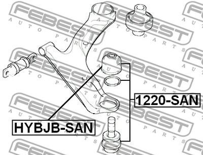 Опора шаровая FEBEST 1220SAN