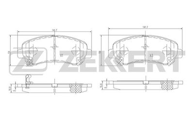 Колодки тормозные дисковые передние Zekkert BS2296