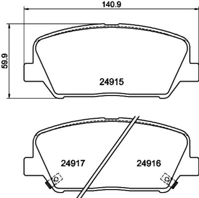 Колодки тормозные дисковые передние Nisshinbo NP6047