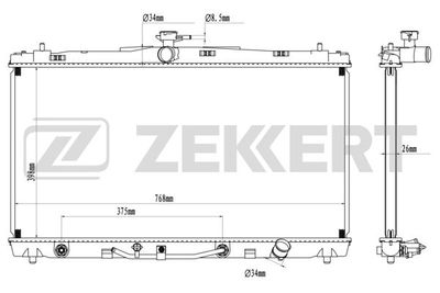 Радиатор охлаждения двигателя Zekkert MK1564