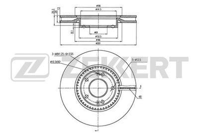 Диск тормозной передний Zekkert BS5667