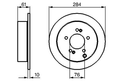 Диск тормозной задний BOSCH 0986479U37