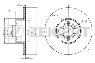 Диск тормозной задний Miles K210528