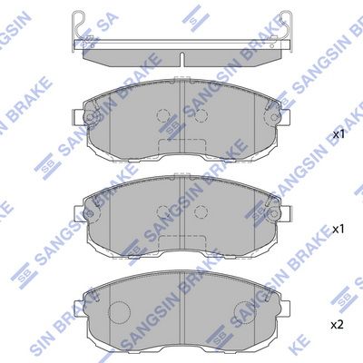 Колодки тормозные дисковые SANGSIN SP1107F