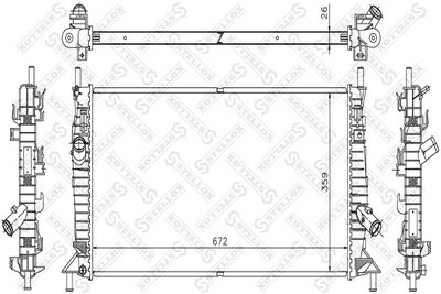 Радиатор STELLOX 1025182SX