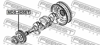 Шкив коленвала FEBEST MDS4D56