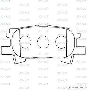 Колодки тормозные дисковые ADVICS SN908