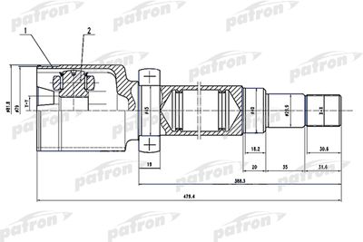 ШРУС внутренний правый PATRON PCV1497