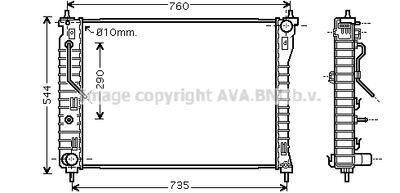 Радиатор системы охлаждения AVA OL2434