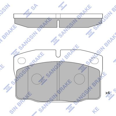 Колодки тормозные дисковые SANGSIN SP1258