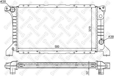Радиатор системы охлаждения STELLOX 1025252SX