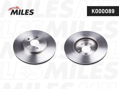 Диск тормозной передний вентилируемый Miles K000089