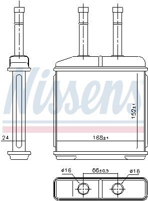Радиатор отопителя NISSENS 76506
