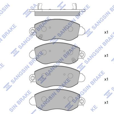 Колодки тормозные дисковые SANGSIN SP1275