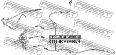 Трос стояночного тормоза левый TOYOTA 4643033171