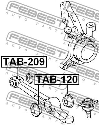 Сайлентблок рычага переднего FEBEST TAB120