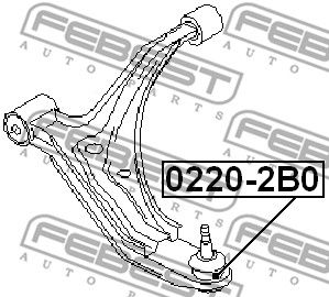 Опора шаровая нижняя FEBEST 02202B0